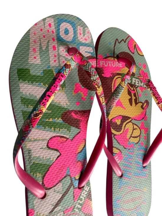 Havaianas Disney Minnie Mouse "The Future Is Female" Flip Flops 11/12 NWOT - Picture 5 of 6